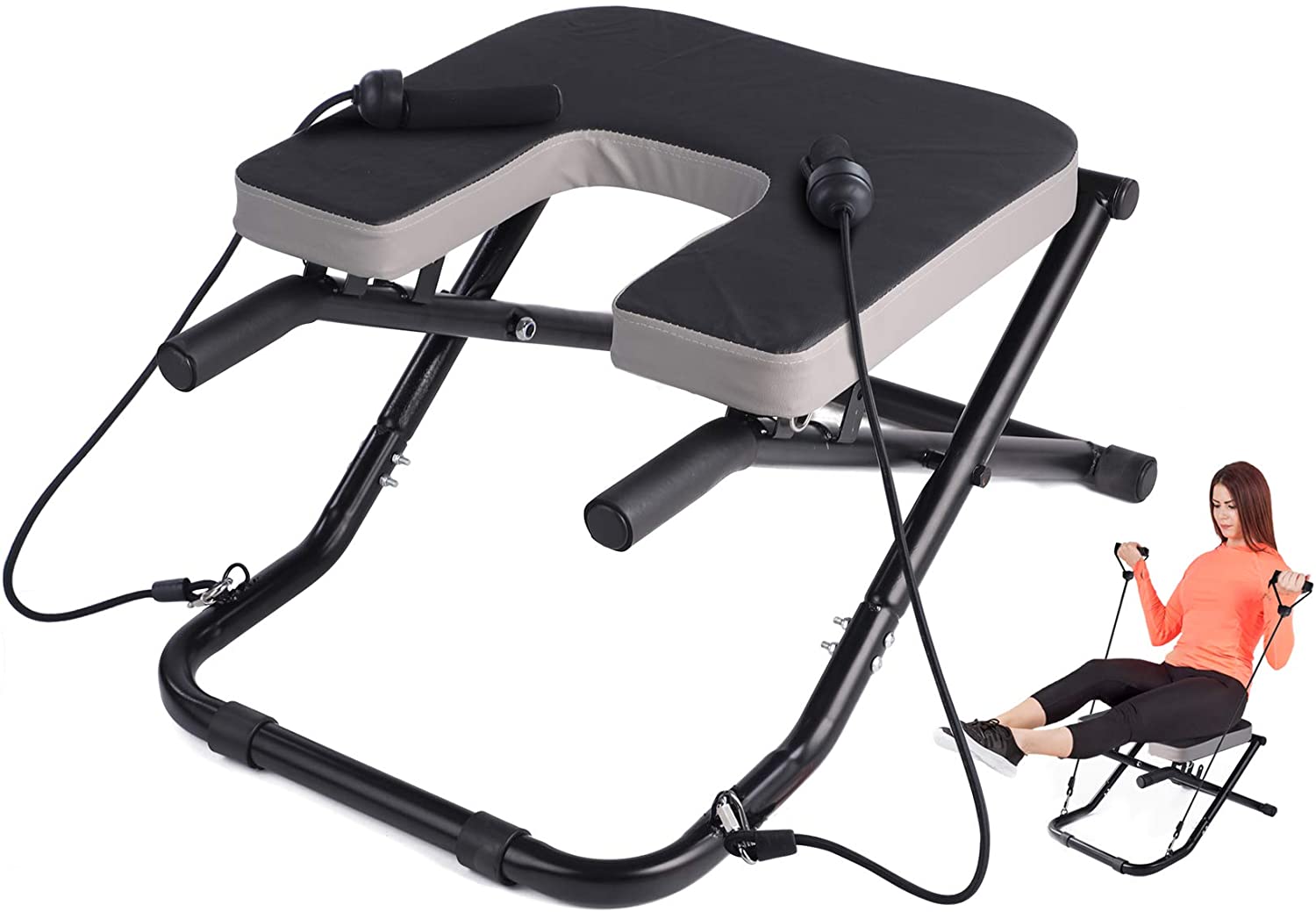 Silla de Yoga Plegable Ajustab - Yoga Fitness Resistance Band reseña y precio